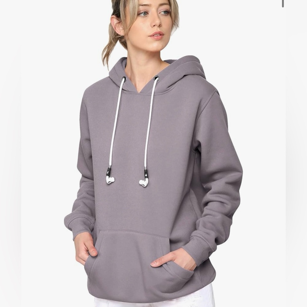 Active Casual Hoodie Long Sleeve Comfortable Lightweight Sweatshirt -slate - Picture 1 of 6